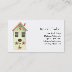 Gram's Garden · Green Birdhouse Business Card