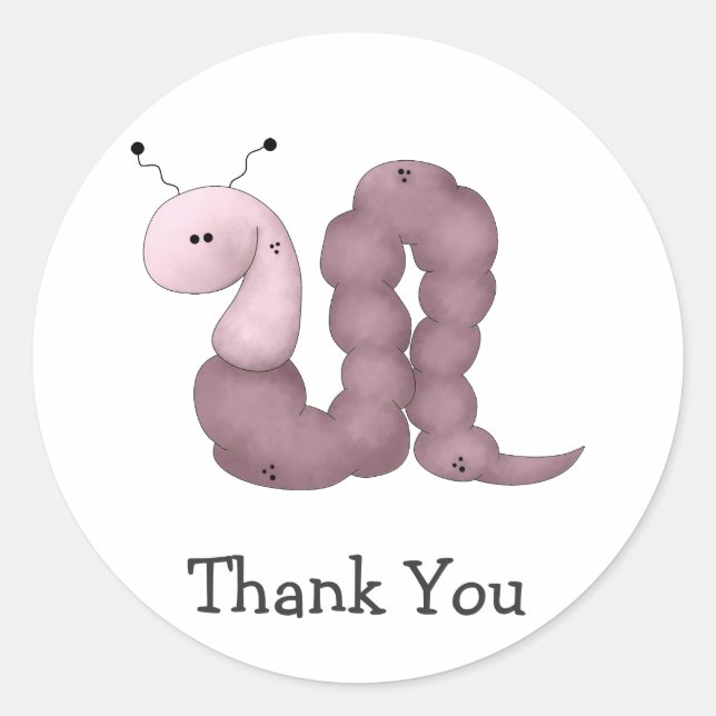 Gram's Garden · Purple Worm Classic Round Sticker (Front)