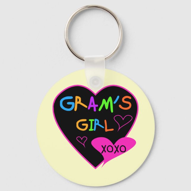 Gram's Girl Custom T-Shirts, Mugs, Buttons, Cases Key Ring (Front)