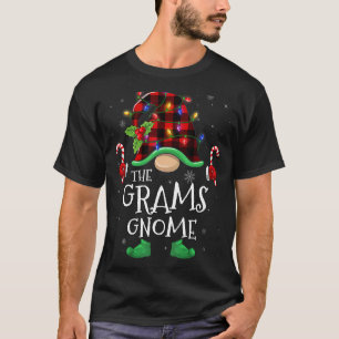 Grams Gnome Buffalo Plaid Matching Family Christma T-Shirt