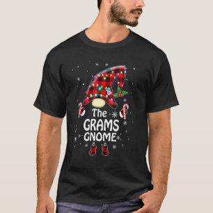 Grams Gnome Buffalo Plaid Matching Family Christma T-Shirt