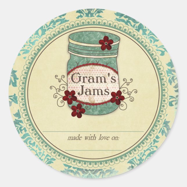 Gram's Jams Preserves Stickers (Front)