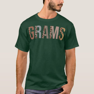 Grams Leopard Print Mom Cute Mothers Day Funny Gra T-Shirt