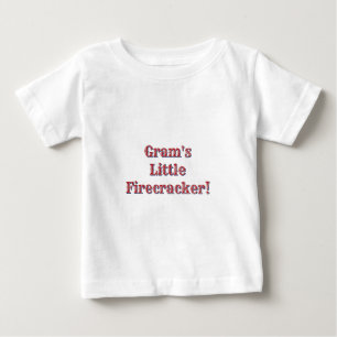 Gram's Little Firecracker! USA 250 Fireworks Baby T-Shirt