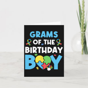 Grams Of The Birthday Boy Autism Awareness Puzzle Card