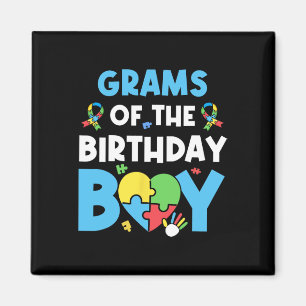 Grams Of The Birthday Boy Autism Awareness Puzzle Magnet