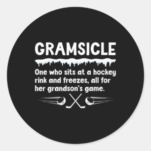 Gramsicle Definition Ice Hockey Gram Of A Hockey P Classic Round Sticker