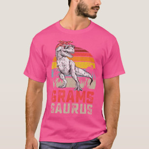 Gramssaurus T Rex Dinosaur Grams Saurus Family Mat T-Shirt