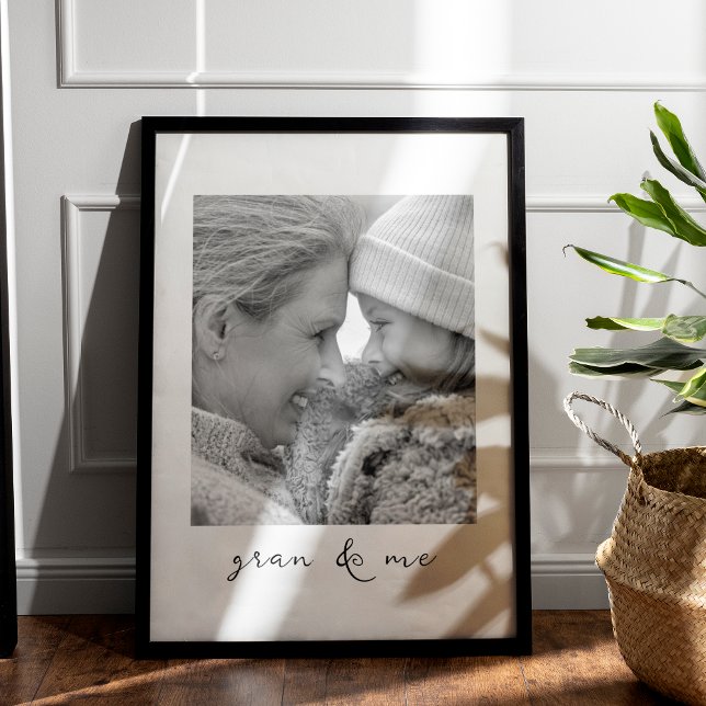 Gran And Me Personalised Picture Gift For Grandma Poster (Creator Uploaded)