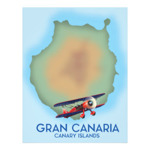 Gran Canaria  canary island, travel poster art.