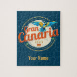 Gran Canaria Parrot Canary Islands Spain Vintage Jigsaw Puzzle<br><div class="desc">Gran Canaria and Parrot Spain vintage souvenir for Canary Islands vacation. Gran Canaria with retro parrot Canary Islands design as a souvenir for Playa del Inglés beach and sea. Lifestyle for Gran Canaria Backpackers and Las Palmas Volcano Trip. Gran Canaria in Spain Vintage Canary Islands Souvenir. Gran Canaria in the...</div>