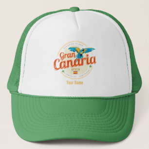 Gran Canaria Parrot Canary Islands Spain Vintage Trucker Hat
