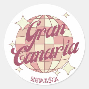 Gran Canaria Spain tourism decoration  Classic Round Sticker