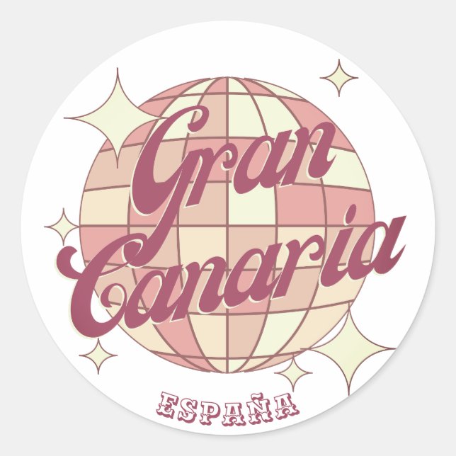 Gran Canaria Spain tourism decoration  Classic Round Sticker (Front)