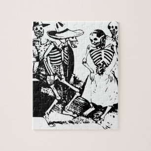 Gran-Fandango Mexican skeletons Jigsaw Puzzle