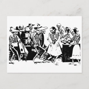 Gran-Fandango Mexican skeletons Postcard