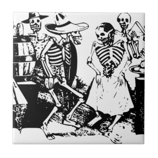 Gran-Fandango Mexican skeletons Tile