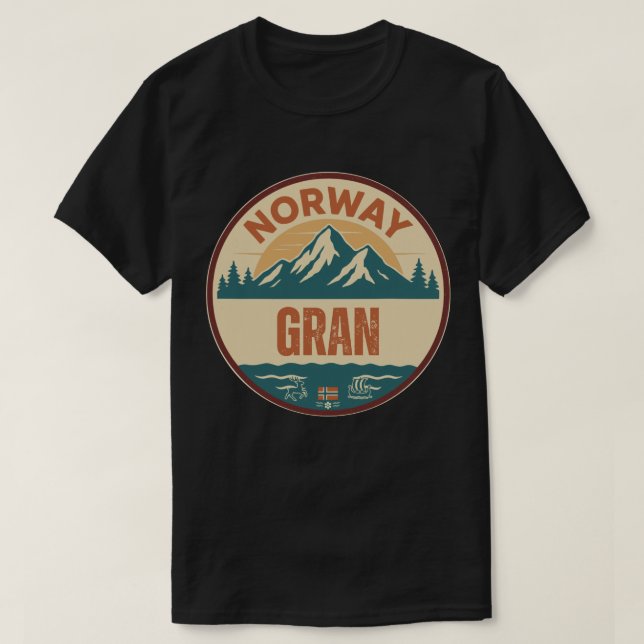 Gran, Norge Norway T-Shirt (Design Front)