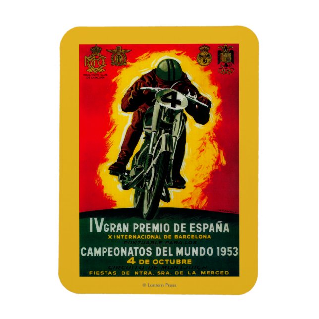 Gran Premio de Espana Vintage PosterEurope Magnet (Vertical)