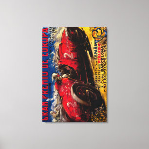 Gran Premio De Europa Vintage PosterEurope Canvas Print