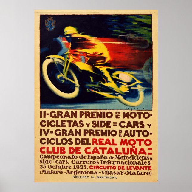 Gran Premio De Moto GP Motorcycle Racing Catalunya Poster (Front)