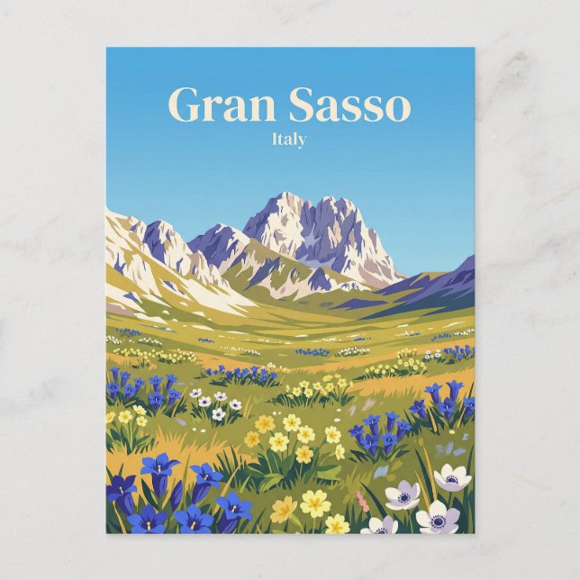 Gran Sasso d'Italia Italy Postcard (Front)
