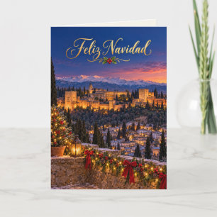 Granada Alhambra Feliz Navidad Holiday Card