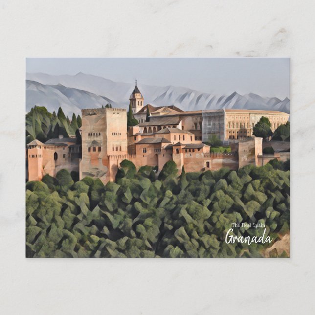 Granada Art -The Real Spain Postcard (Front)