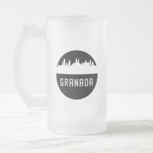 Granada cities of Spain Frosted Glass Beer Mug