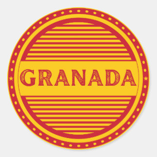 Granada City Pride Emblem – Spanish Identity Classic Round Sticker