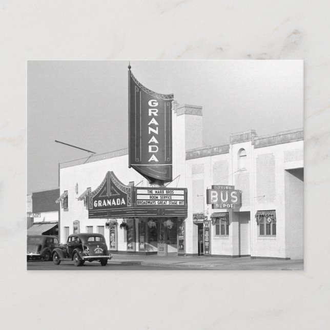 Granada Movie Theatre, 1938 Postcard (Front)