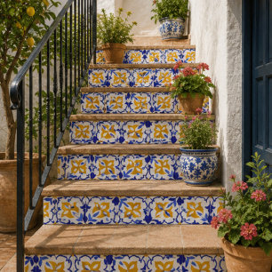 Granada Radiance Sunlit Blue and Gold Mediterranea Tile