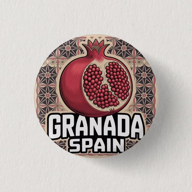 Granada Spain Pomegranate Sticker 3 Cm Round Badge (Front)