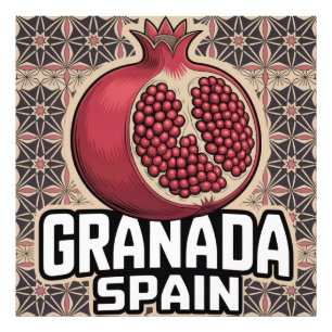 Granada Spain Pomegranate Sticker Photo Print