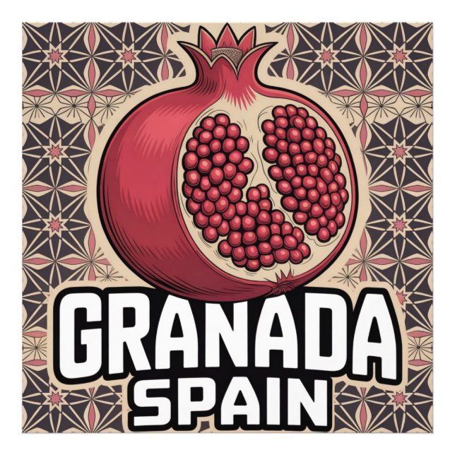 Granada Spain Pomegranate Sticker Photo Print (Front)