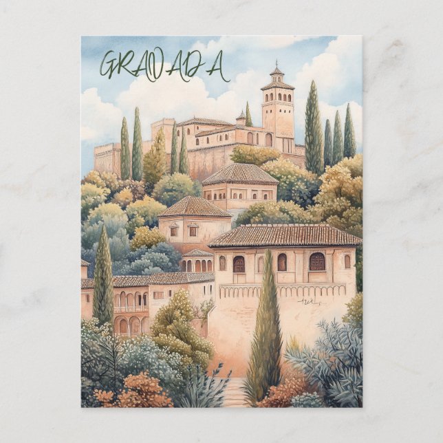 Granada Spain Travel Postcard (Front)