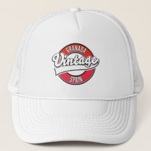 Granada spain vintage style logo trucker hat