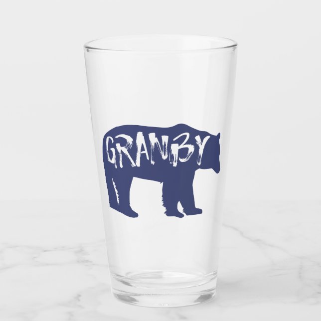 Granby Colorado Bear Glass (Front)