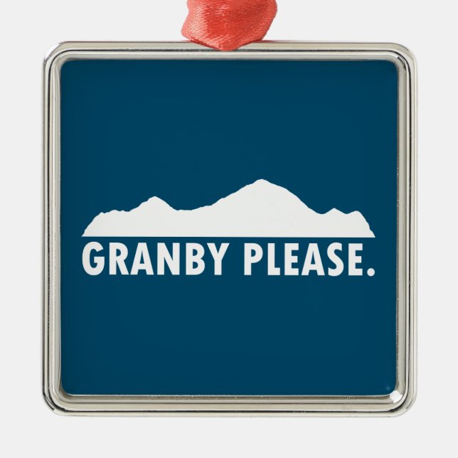 Granby Colorado Please Metal Tree Decoration (Front)