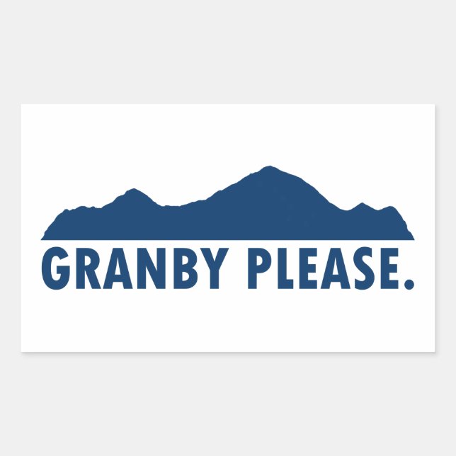 Granby Colorado Please Rectangular Sticker (Front)