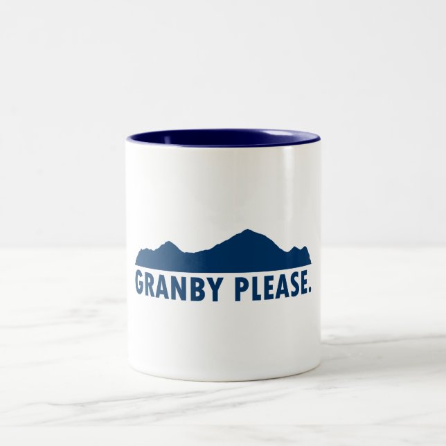 Granby Colorado Please Two-Tone Coffee Mug (Center)