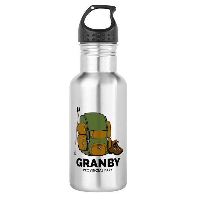 Granby Provincial Park Backpack 532 Ml Water Bottle (Front)