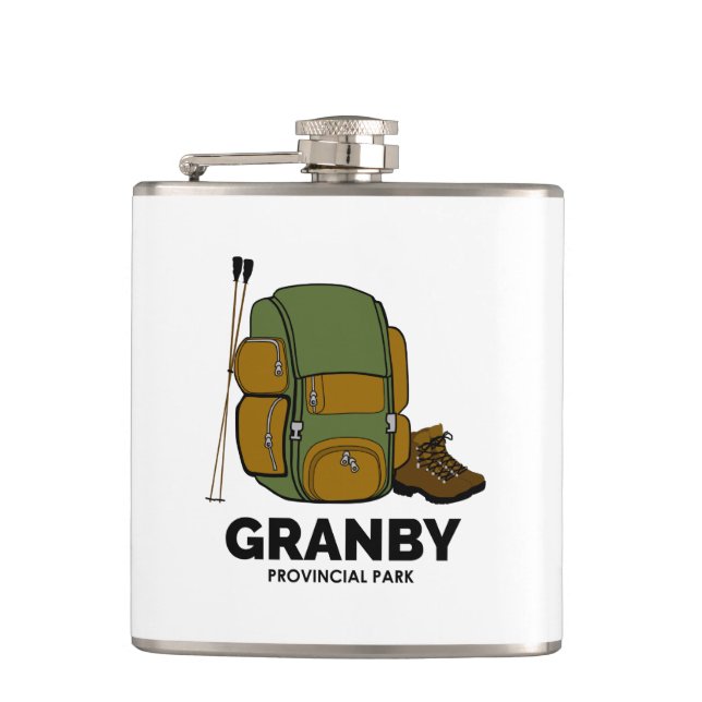 Granby Provincial Park Backpack Hip Flask (Front)