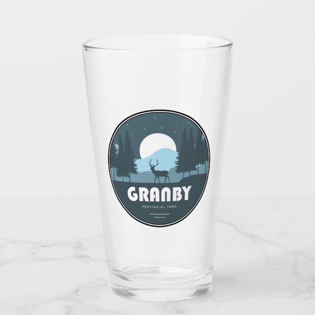 Granby Provincial Park Deer Glass (Front)