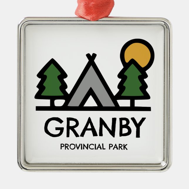 Granby Provincial Park Metal Tree Decoration (Front)
