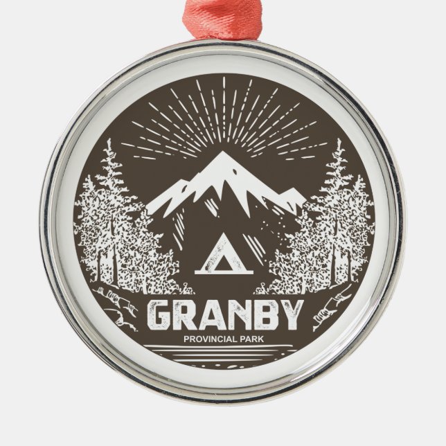 Granby Provincial Park Metal Tree Decoration (Front)