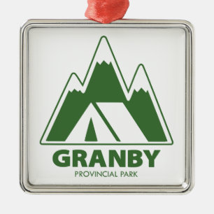 Granby Provincial Park Mountains Camping Metal Tree Decoration