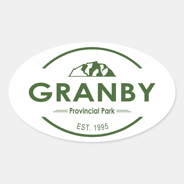 Granby Provincial Park Oval Sticker (Front)