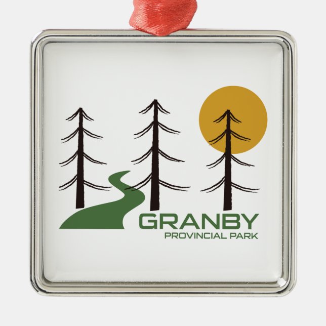 Granby Provincial Park Trail Metal Tree Decoration (Front)