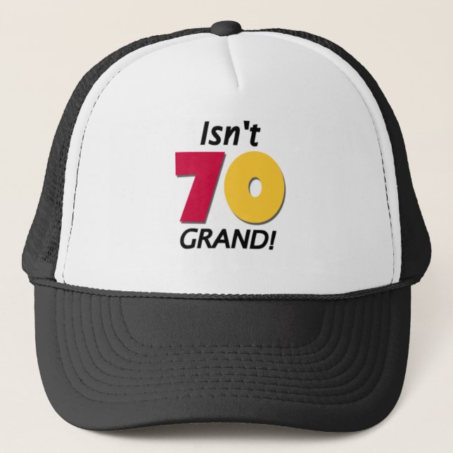 Grand 70th Birthday Trucker Hat (Front)